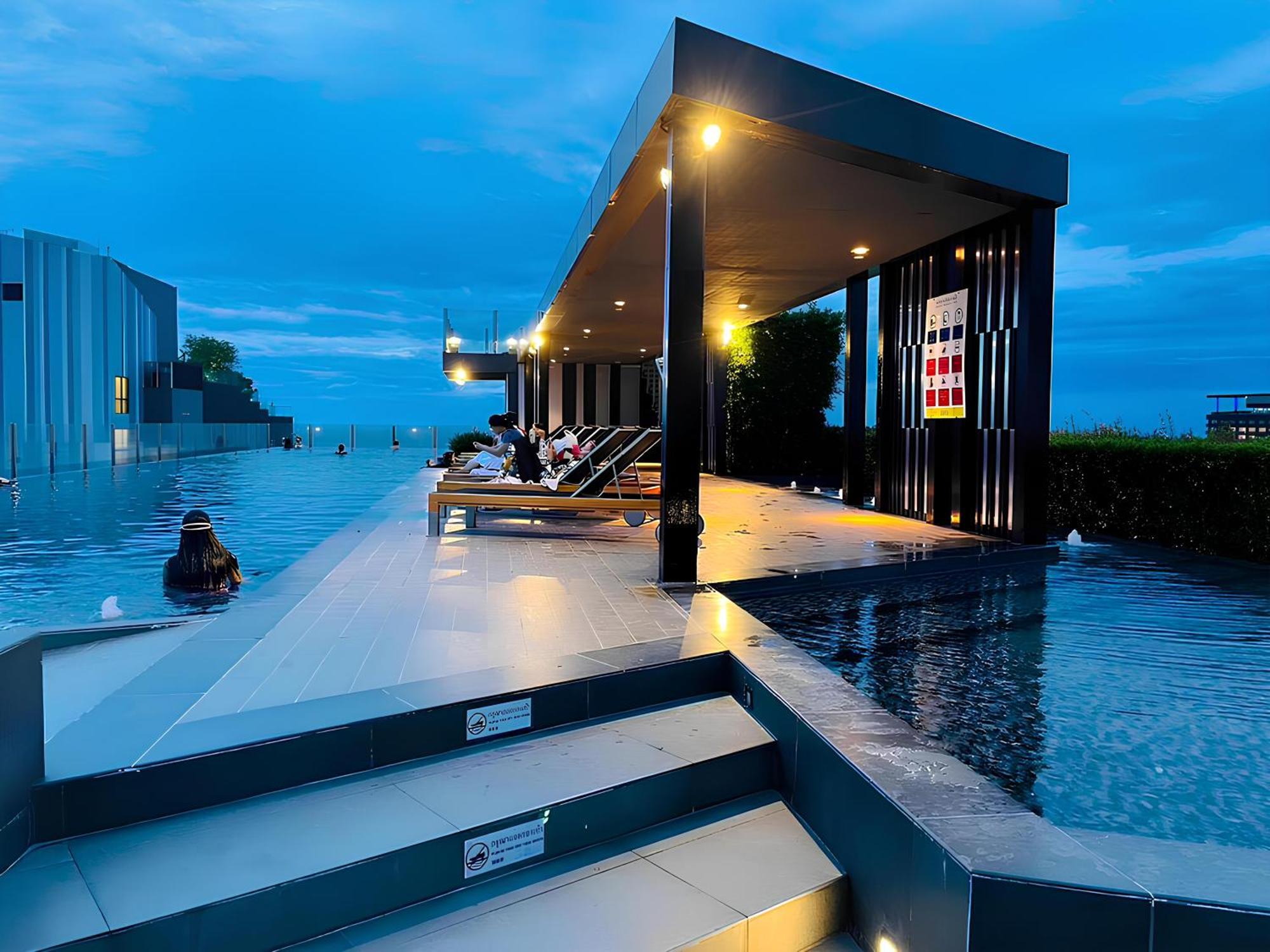 Great Location With Infinity Pool - Central Pattaya Apartment Ngoại thất bức ảnh